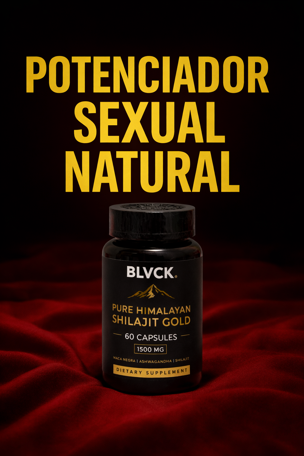 Shilajit Himalaya™ Potenciador Sexual (60 Cápsulas) + Maca Negra